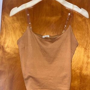 Brown Spaghetti Strap Top